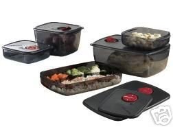 TUPPERWARE 5PC ROCK N SERVE LARGE SET -MICROWAVE