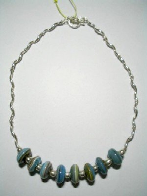 .950 Silver Necklace with Murano *EMAIL SIZE FOR AVAILABILITY AND PRICE*