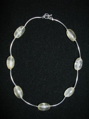 .950 Silver Necklace with Opal *EMAIL SIZE FOR AVAILABILITY AND PRICE*
