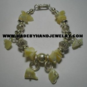 Handmade .950 Silver Bracelet with Nacar