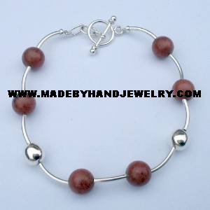.950 Silver Bracelet with Clorodosite *EMAIL SIZE FOR AVAILABILITY AND PRICE*