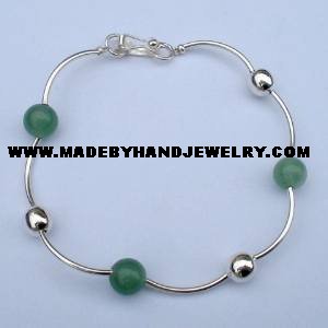 .950 Silver Bracelet with Jade *EMAIL SIZE FOR AVAILABILITY AND PRICE*