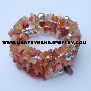 .950 Silver Bracelet with Brown Agate *EMAIL FOR AVAILABILITY AND PRICE*