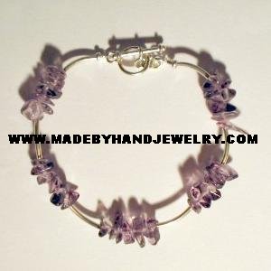 .950 Silver Bracelet with Amethyst *EMAIL SIZE FOR AVAILABILITY AND PRICE*