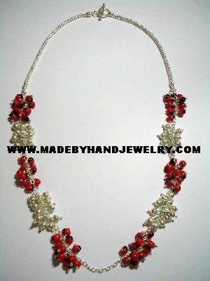 Handmade .950 Silver Necklace with Huayruros seeds