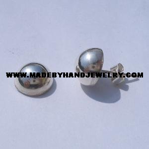.950 Pure Silver Earrings (1/2 No. 10)