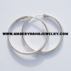 .950 Silver Hoops