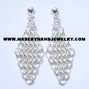 Handmade .950 Pure Silver Earrings