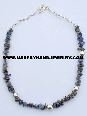 .950 Silver Necklace with Lapis Lazuli *EMAIL SIZE FOR AVAILABILITY AND PRICE*