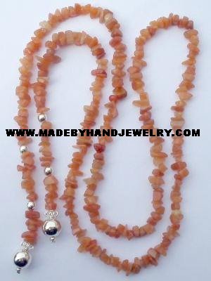 .950 Silver Necklace with Carnelina *EMAIL SIZE FOR AVAILABILITY AND PRICE*