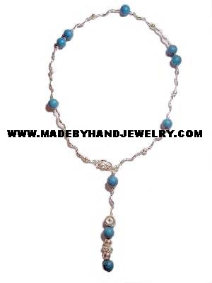 .950 Silver Necklace with Turqoise *EMAIL SIZE FOR AVAILABILITY AND PRICE*