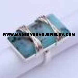 .950 Silver Ring with Andean Rectangular Opal *EMAIL SIZE FOR AVAILABILITY AND PRICE*