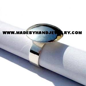 .950 Silver Ring with Silver Dome