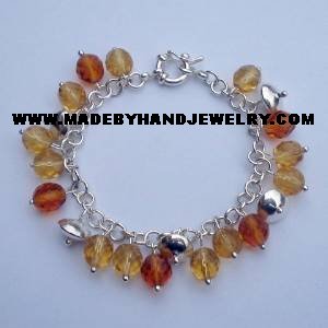.950 Silver Bracelet with Various colored Murano *EMAIL SIZE FOR AVAILABILITY AND PRICE*