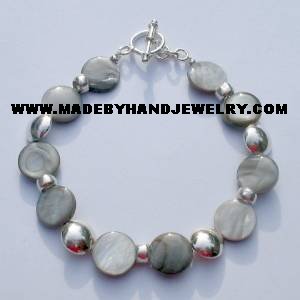 .950 Silver Bracelet with Nacar *EMAIL SIZE FOR AVAILABILITY AND PRICE*