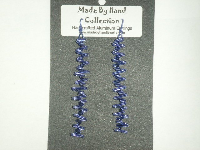 Long Skittle Purple Aluminum Earrings -FREE SHIPPING-