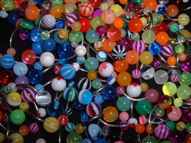 Set of 10 Belly Ring Curves 14G *FREE SHIP*