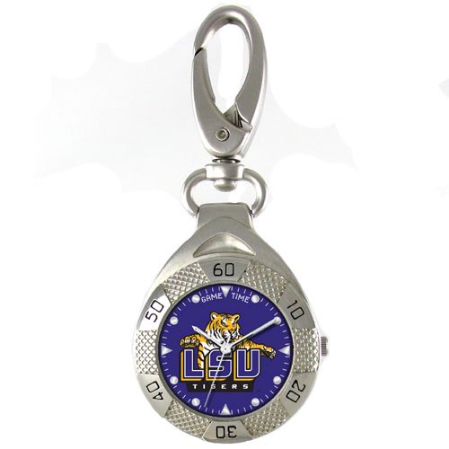 GAME TIME LSU TIGERS CLIP ON WATCH GRANDSTAND SERIES FREE SHIPPING LIFETIME WARRANTY
