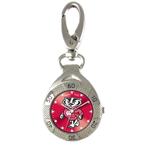 GAME TIME WISCONSIN BADGER CLIP ON WATCH GRANDSTAND SERIES FREE SHIPPING LIFETIME WARRANTY