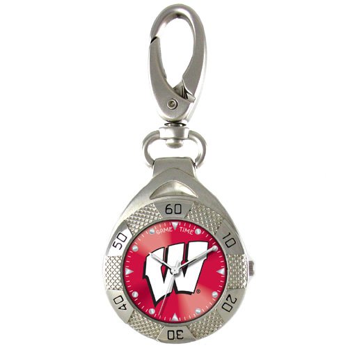 GAME TIME WISCONSIN CLIP ON WATCH GRANDSTAND SERIES FREE SHIPPING LIFETIME WARRANTY