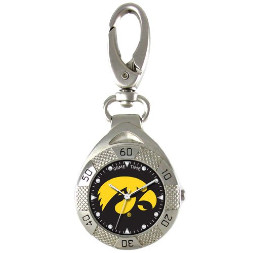 GAME TIME IOWA HAWKEYES CLIP ON WATCH GRANDSTAND SERIES FREE SHIPPING LIFETIME WARRANTY