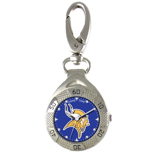 GAME TIME MINNESOTA VIKINGS CLIP ON WATCH GRANDSTAND SERIES FREE SHIPPING LIFETIME WARRANTY