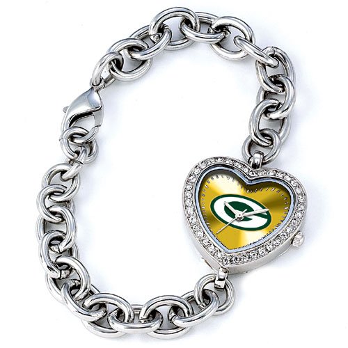 GAME TIME GREEN BAY PACKERS HEART WATCH FREE SHIPPING LIFETIME WARRANTY