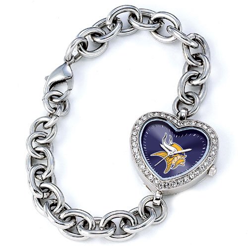 GAME TIME MINNESOTA VIKINGS HEART WATCH FREE SHIPPING LIFETIME WARRANTY