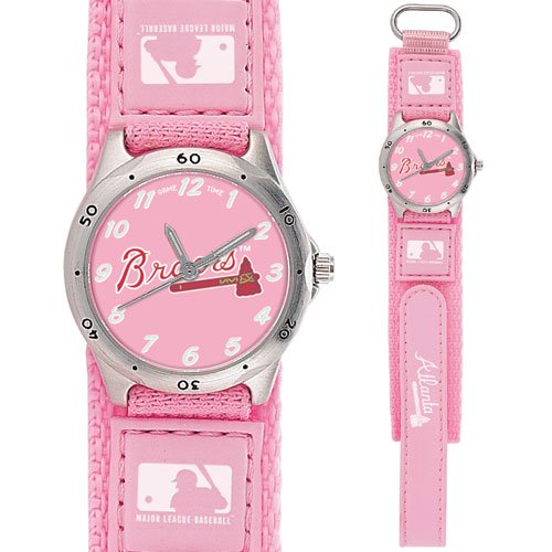 GAME TIME ATLANTA BRAVES FUTURE STAR SERIES WATCH PINK LIFETIME WARRANTY FREE SHIPPING