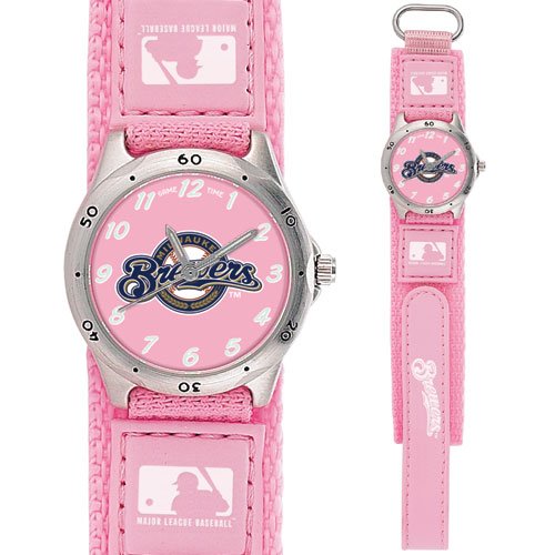 GAME TIME MILWAUKEE BREWERS FUTURE STAR SERIES WATCH PINK LIFETIME WARRANTY FREE SHIPPING