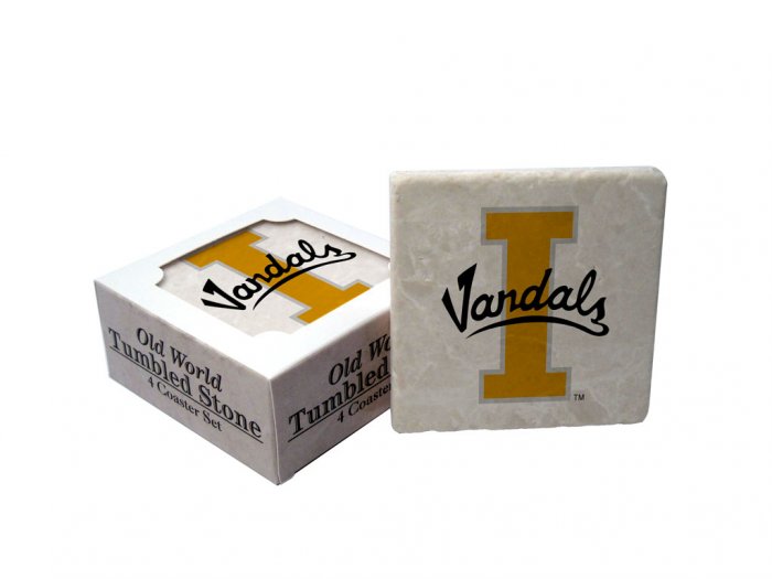 IDAHO VANDALS OLD WORLD TUMBLED STONE COASTER SET LIMITED EDITION FREE SHIPPING