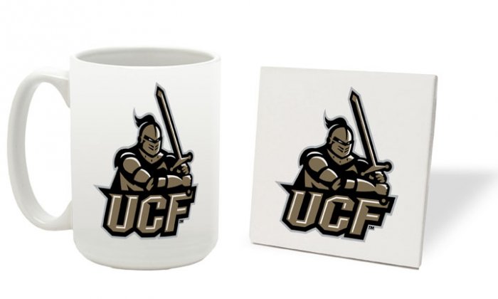 CENTRAL FLORIDA KNIGHTS 15 OZ CLASSIC COLLECTION LOGO SERIES MUG WITH MATCHING COASTER FREE SHIPPING