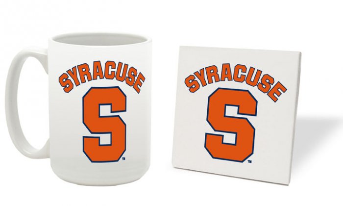 SYRACUSE ORANGEMEN 15 OUNCE CLASSIC COLLECTION LOGO SERIES MUG WITH MATCHING COASTER FREE SHIPPING
