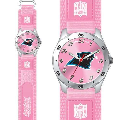 CAROLINA PANTHERS FUTURE STAR SRS PINK WATCH LIFETIME WARRANTY FREE SHIPPING