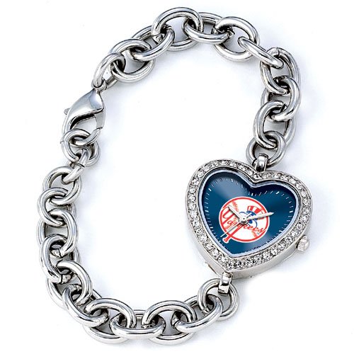 GAME TIME NEW YORK YANKEES HEART WATCH TOPHAT LOGO FREE SHIPPING LIFETIME WARRANTY