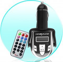 Wireless Car MP3 FM Modulator - USB + SD Card Digital Music