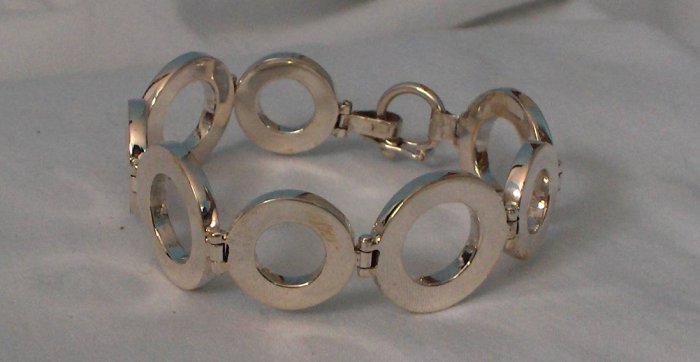 Circular Silver Bracelet - Peruvian Handcrafted with 100% Genuine Sterling Silver