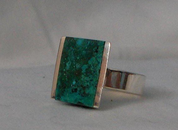 Ring Handcrafted from Genuine .950 Sterling Silver with Turquoise Stone