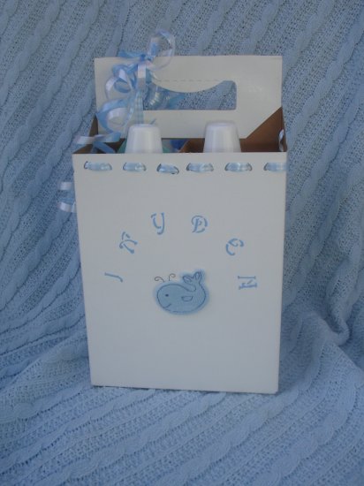 Boys Glass Baby Bottle Gift Set- Blue