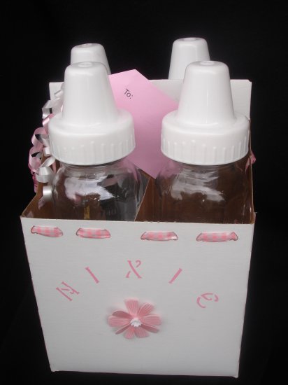 Girls Glass Baby Bottle Gift Set - Pink
