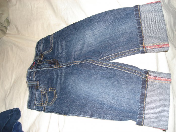 Wonderkids designer look cuffed jeans 12-18months