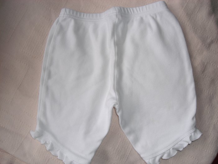 gymboree girls' white summer capris 6-12 months