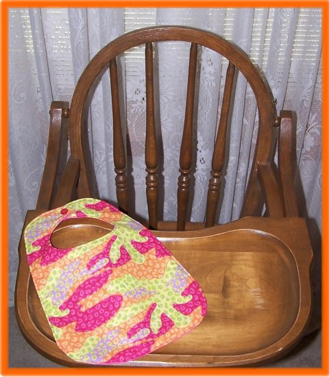 Toddler Girl Bib Colorful Splotches