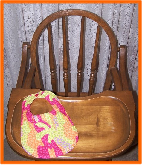 Baby Girl Bib Colorful Splotches