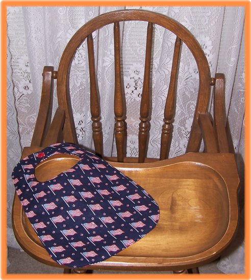 Toddler Bib American Flag on Dark Blue Sale Price