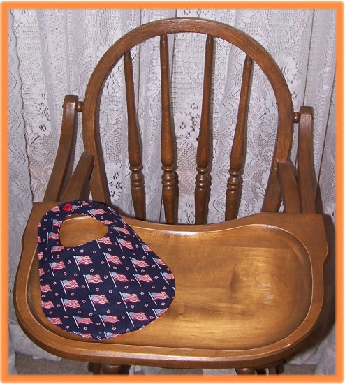 Baby Bib American Flag on Dark Blue Sale Price