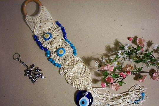 Macreme evil eye ..Door-wall hanger.