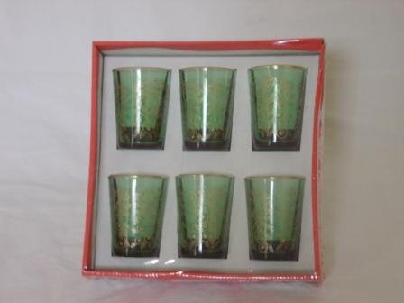 6 traditional moroccan tea glasses