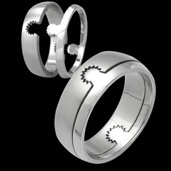 Puzzle Ring with Spur like Design (RSSO-326)
