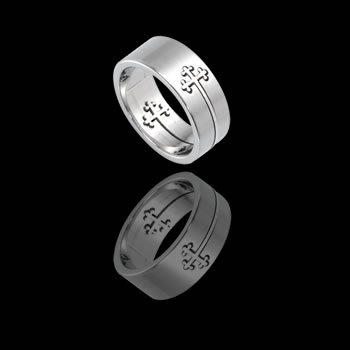 Puzzle Ring with Cross (RSSO-303)